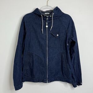 Fidelity Denim Jacket Mens Medium by Gerald & Stewart Hooded Unlined Preppy